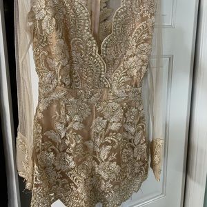 LuLus Gold Romper size small